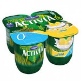 DANONE ACTIVIA 0% yogur con piña pack 4